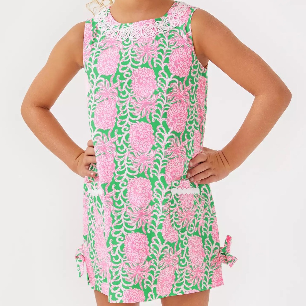 Lilly Pulitzer Green and Pink Pineapple Dress NWOT